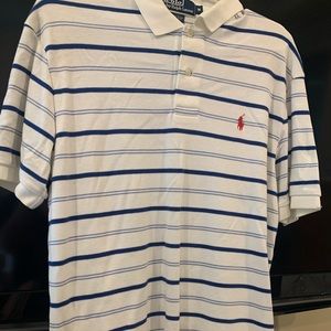 Striped short sleeve polo